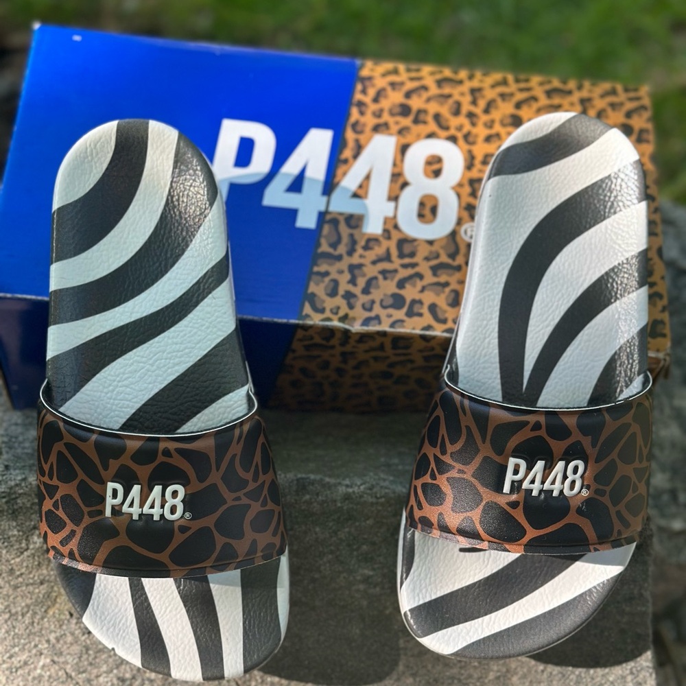 PA48 Animal Print Slide Sandals